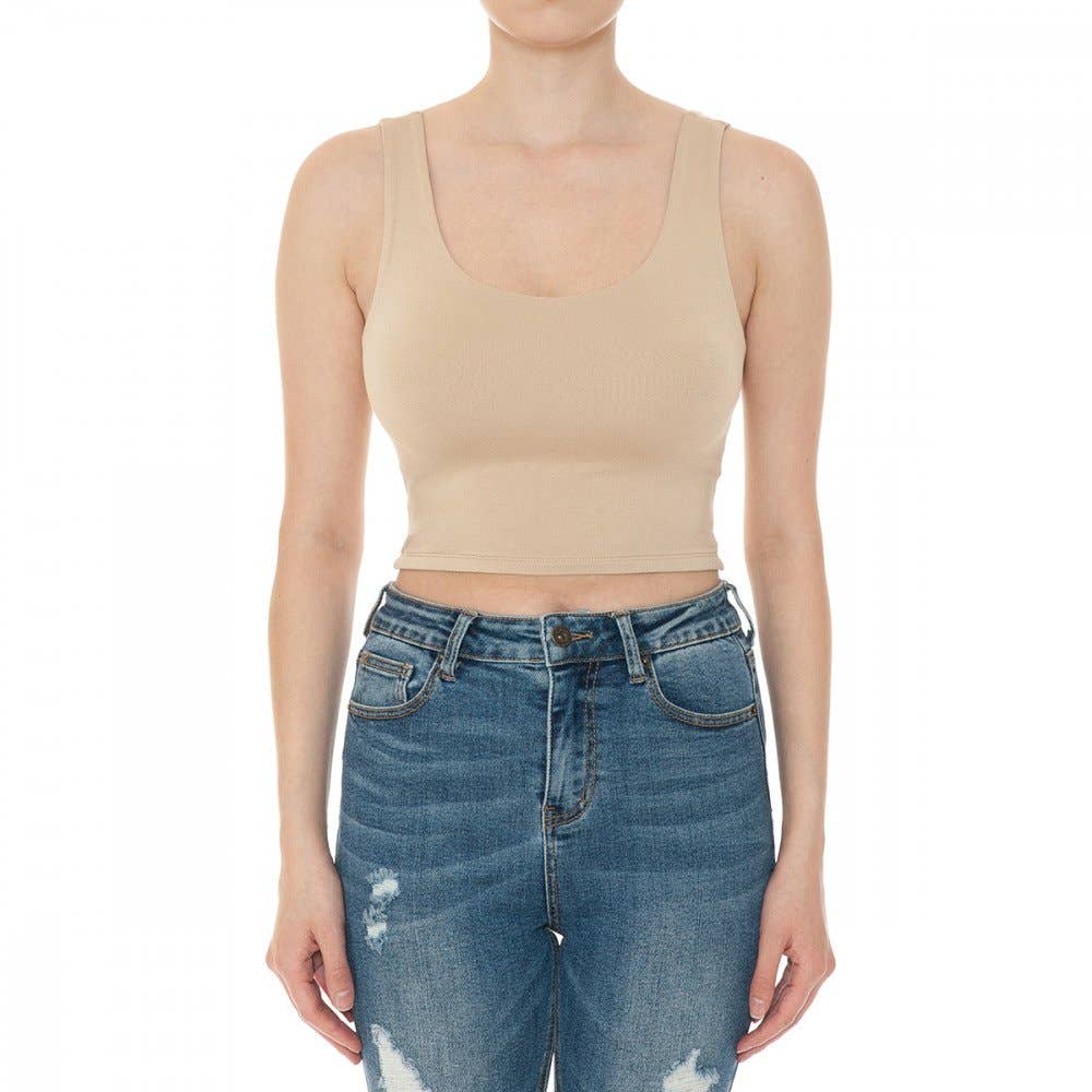 Double Layer Crop Tank Top