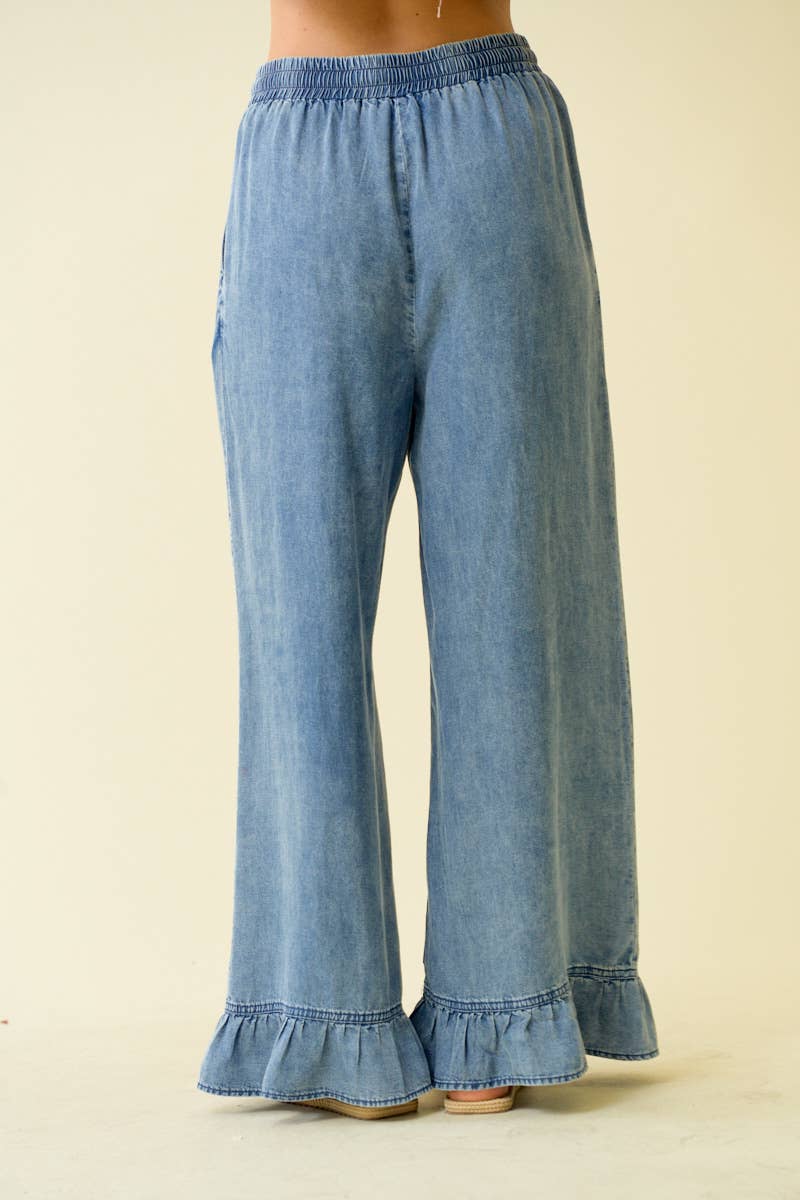 Blue Skies Ruffle Pants