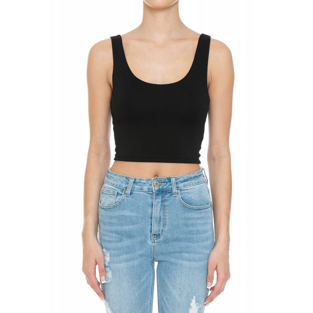 Double Layer Crop Tank Top