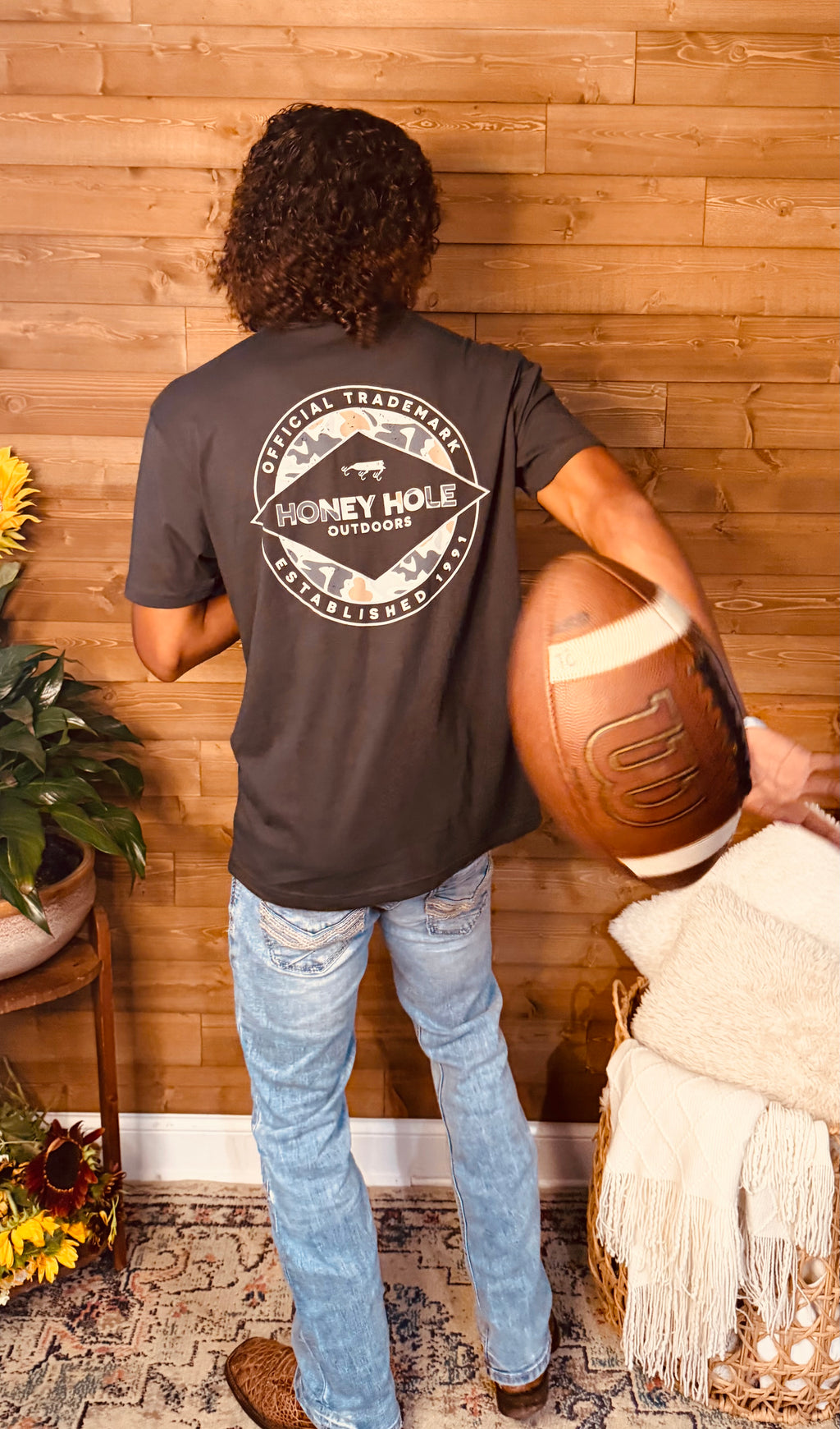 Honey Hole Camo Outdoors Graphic Tee