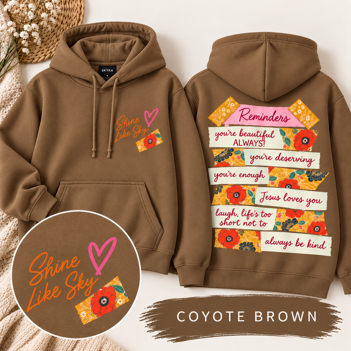 Shine Like Sky “Reminders” Hoodie | Adult | PREORDER