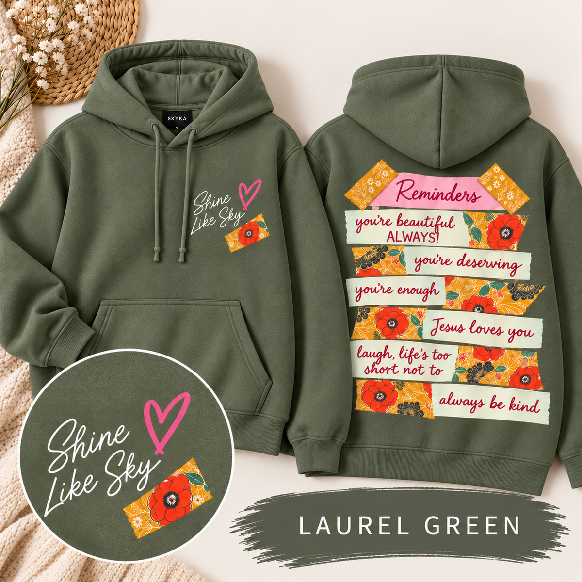 Shine Like Sky “Reminders” Hoodie | Adult | PREORDER