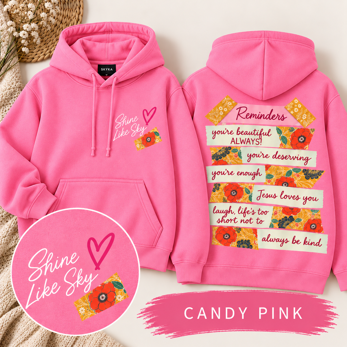 Shine Like Sky “Reminders” Hoodie | Adult | PREORDER