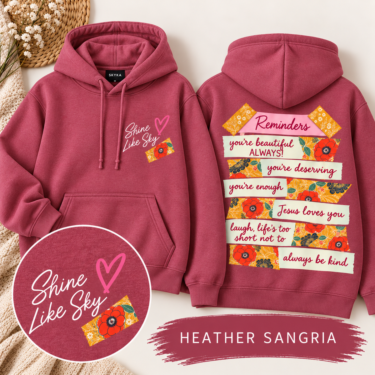 Shine Like Sky “Reminders” Hoodie | Adult | PREORDER