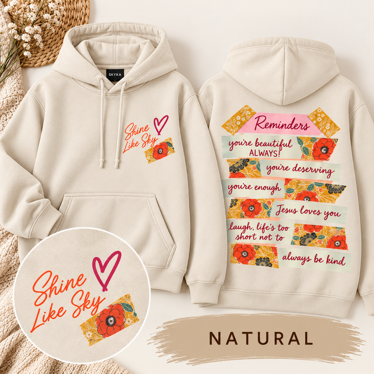 Shine Like Sky “Reminders” Hoodie | Adult | PREORDER