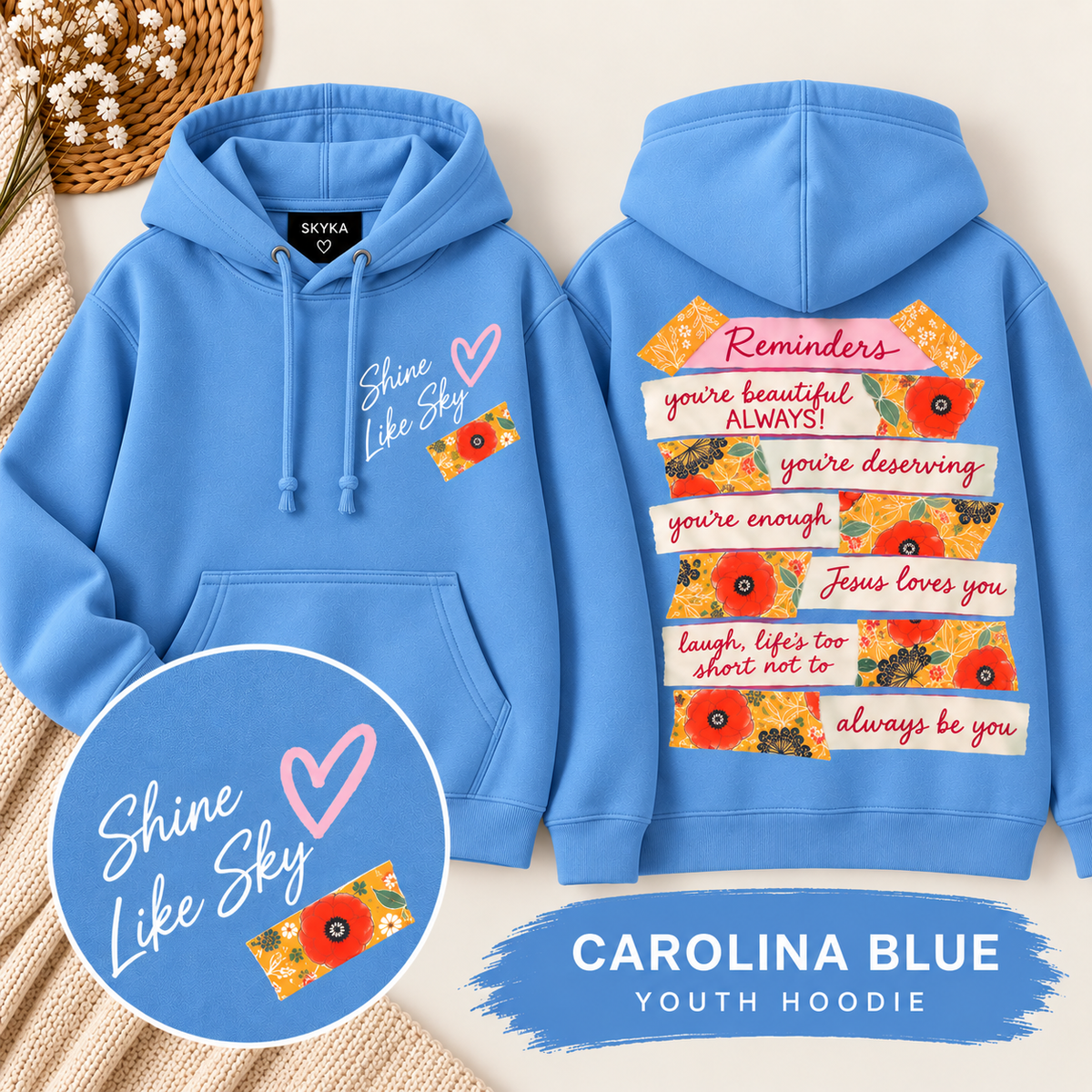 YOUTH Shine Like Sky “Reminders” Hoodie | PREORDER