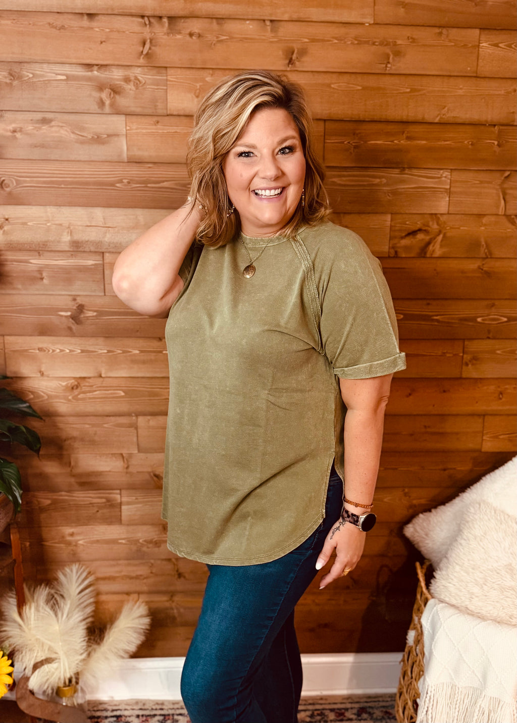 Everyday Mineral Wash Tee- Curvy