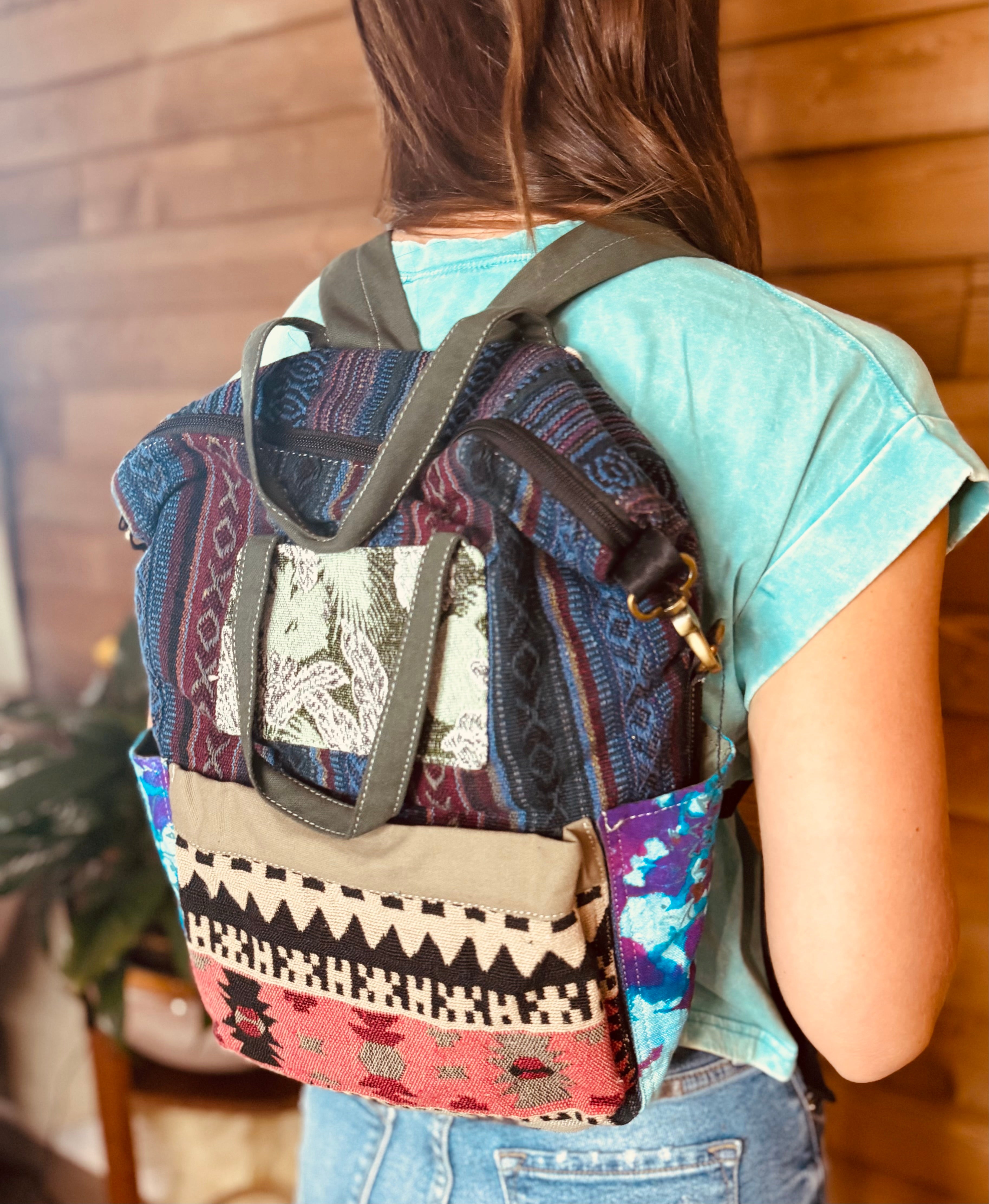 Wander Free Patchwork Backpack