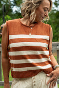 The Harvest Stripe Button Sweater