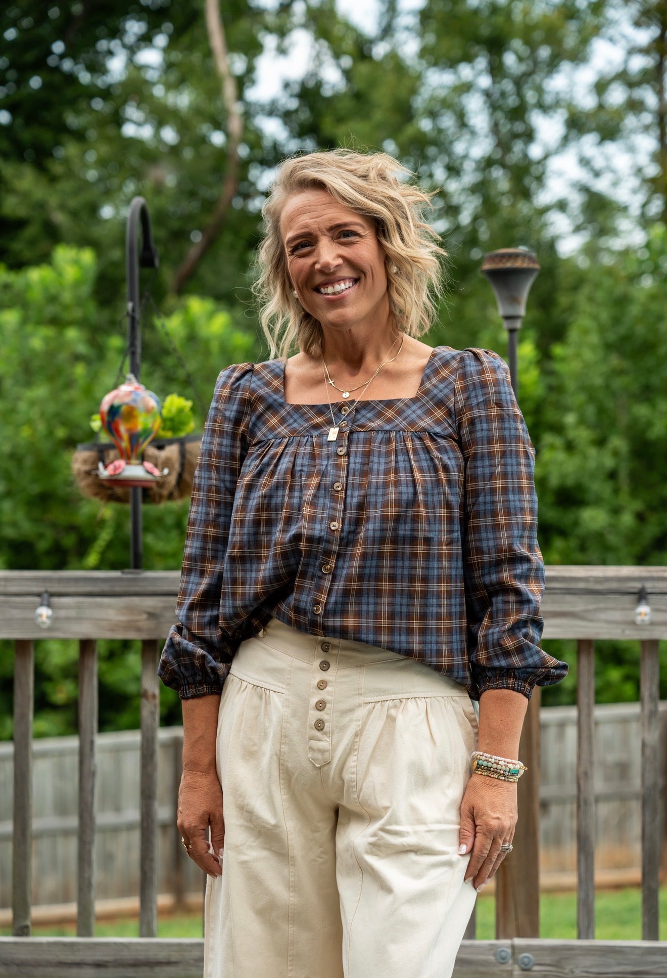 Wild & Free Plaid Blouse