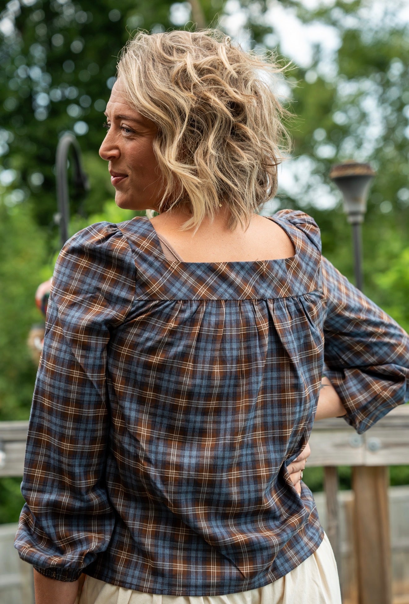 Wild & Free Plaid Blouse