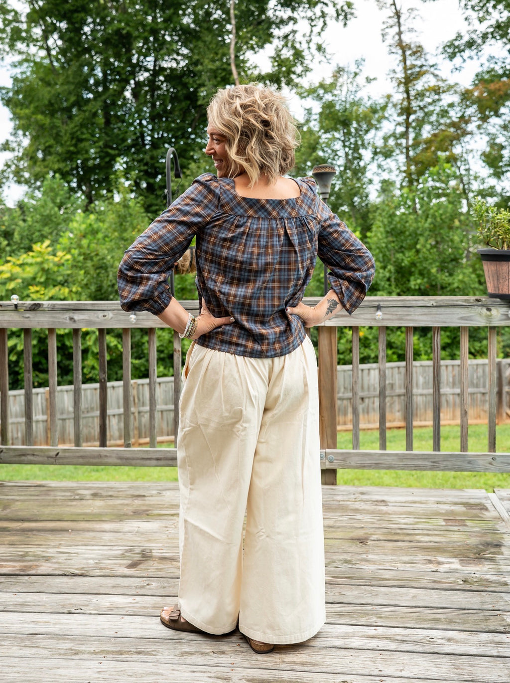 Wild & Free Plaid Blouse