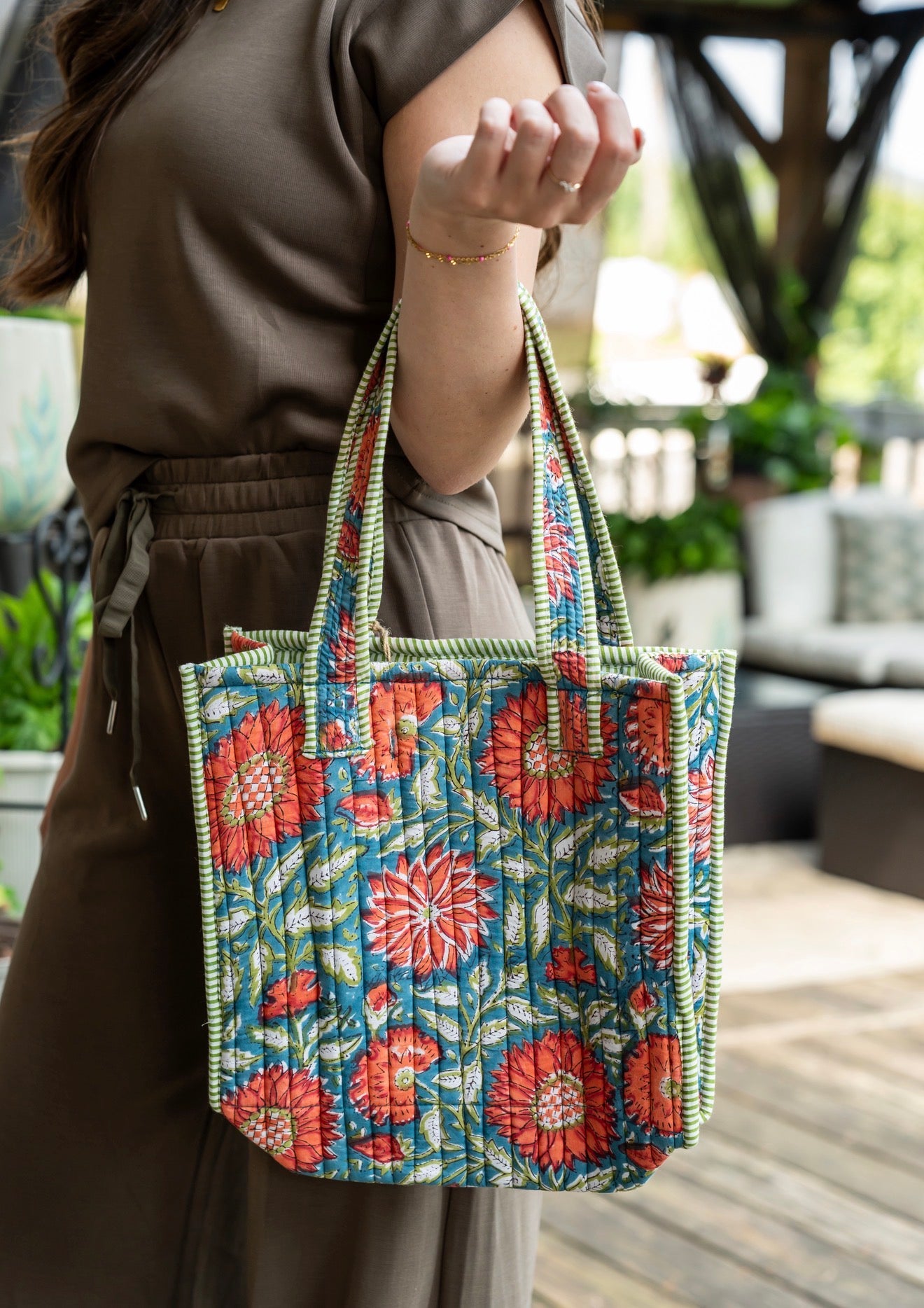 The Poppy Quilted Tote