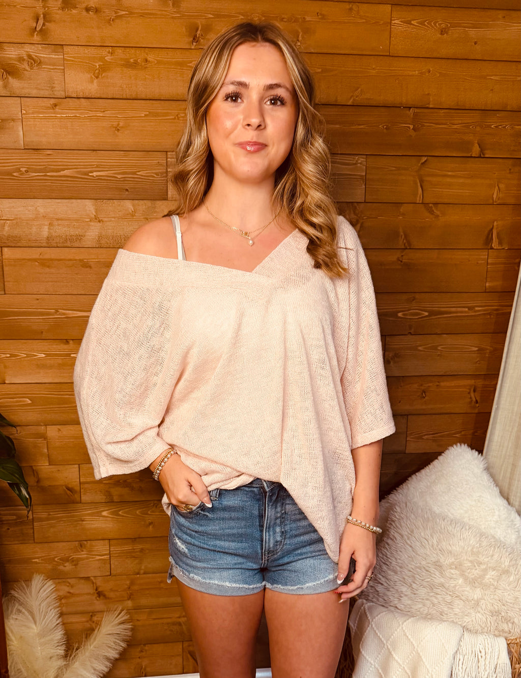 Blush Breeze Knit Top